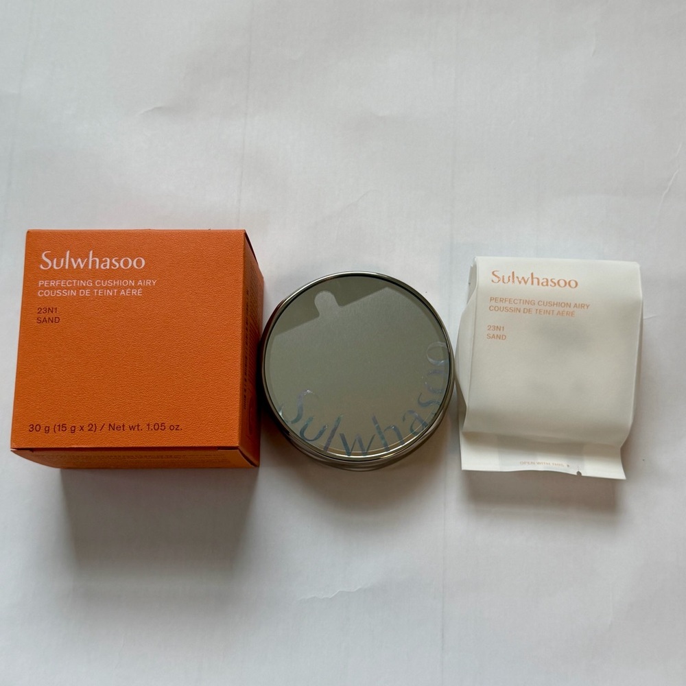 Sulwhasoo Perfecting Cushion Airy (23N1, Sand) with a refill